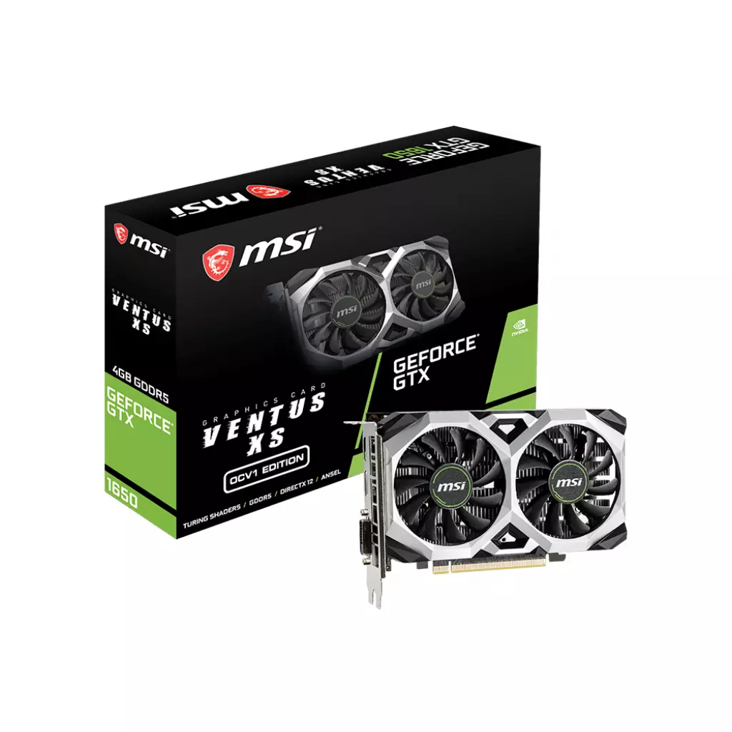 Видеокарта MSI GeForce GTX1650 4096Mb VENTUS XS OC (GTX 1650 VENTUS XS 4G OCV1)