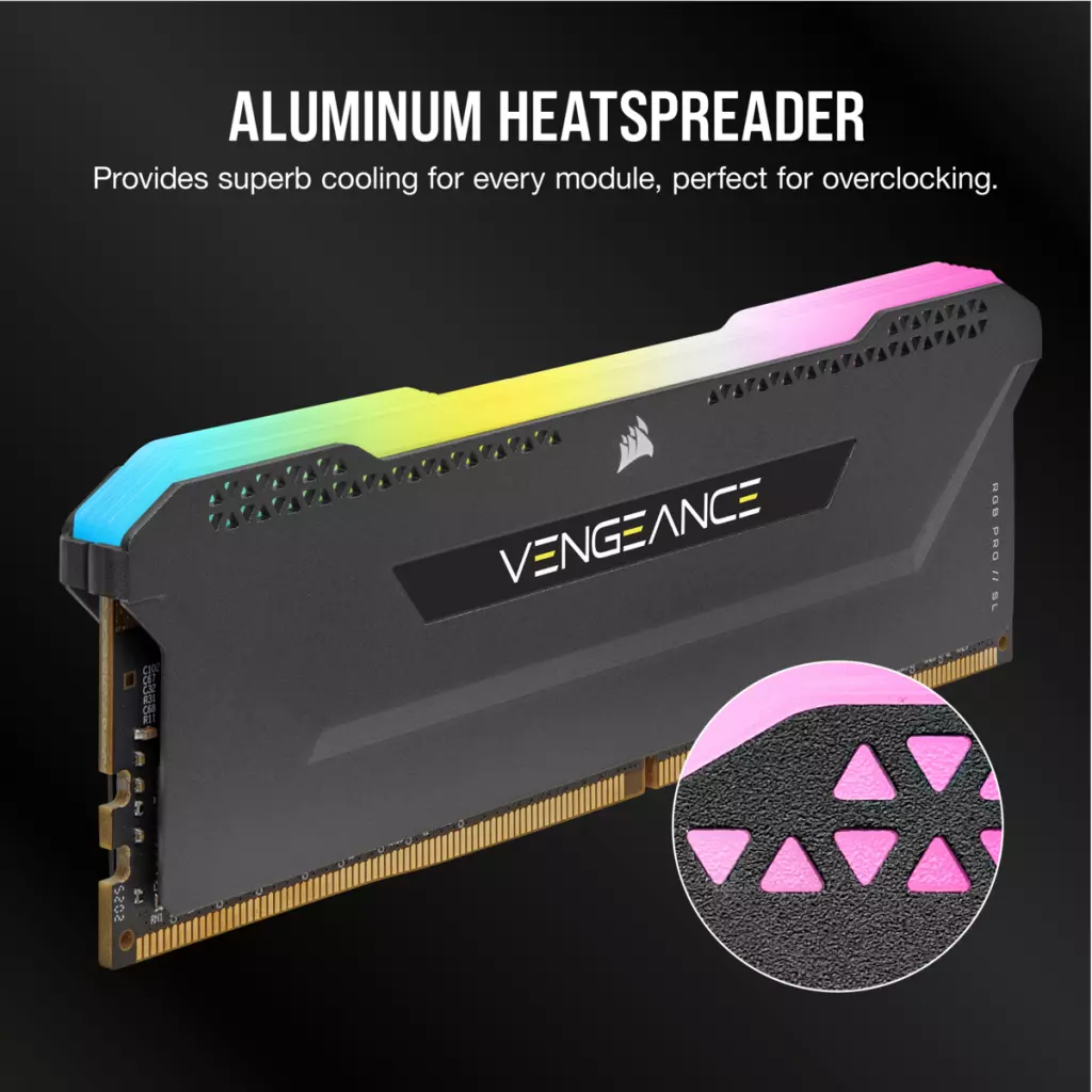 Модуль памяти для компьютера DDR4 16GB (2x8GGB) 3600 MHz Vengeance RGB Pro SL Black Corsair (CMH16GX4M2D3600C18) - 6 Модуль памяти для компьютера DDR4 16GB (2x8GGB) 3600 MHz Vengeance RGB Pro SL Black Corsair (CMH16GX4M2D3600C18) - 6