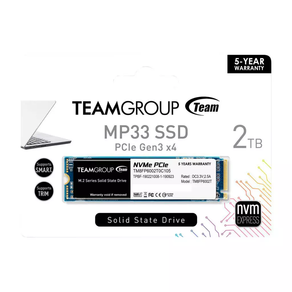 Накопитель SSD M.2 2280 2TB Team (TM8FP6002T0C101) - 2 Накопитель SSD M.2 2280 2TB Team (TM8FP6002T0C101) - 2