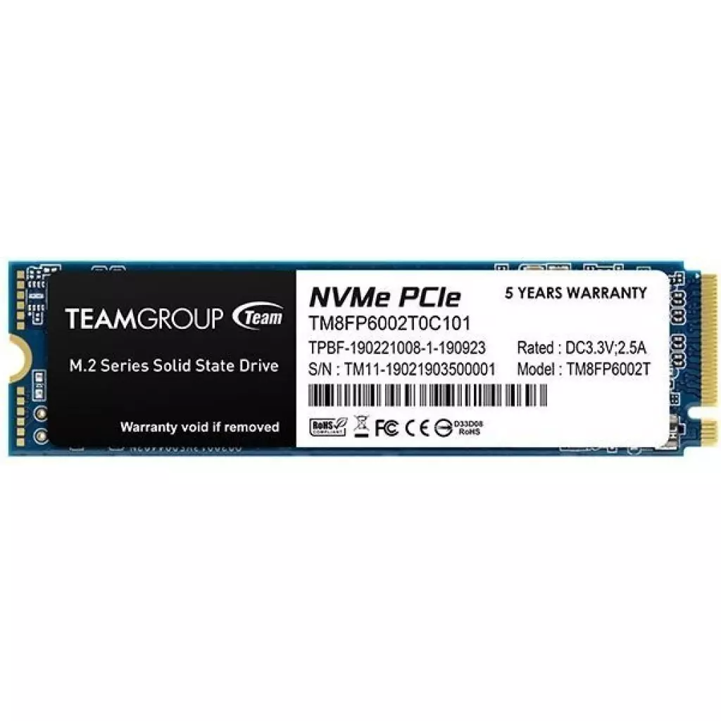 Накопитель SSD M.2 2280 2TB Team (TM8FP6002T0C101)