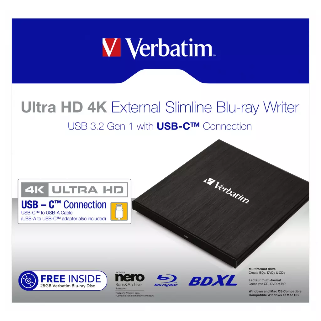 Оптический привод Blu-Ray Verbatim 43888 - 3 Оптический привод Blu-Ray Verbatim 43888 - 3