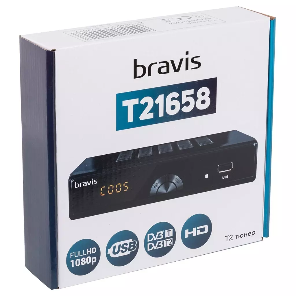 ТВ тюнер Bravis T21658 (DVB-T, DVB-T2) (T21658) - 9 ТВ тюнер Bravis T21658 (DVB-T, DVB-T2) (T21658) - 9
