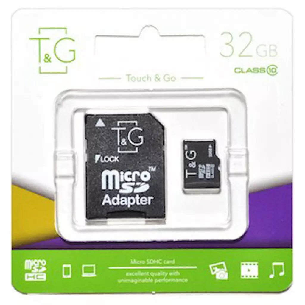 Карта памяти T&G 32GB microSDHC class 10 UHS-I (TG-32GBSD10U1-01)