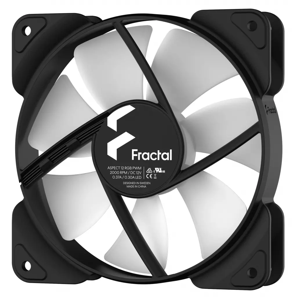 Кулер для корпуса Fractal Design Aspect 12 RGB PWM Black Frame (FD-F-AS1-1205) - 3 Кулер для корпуса Fractal Design Aspect 12 RGB PWM Black Frame (FD-F-AS1-1205) - 3