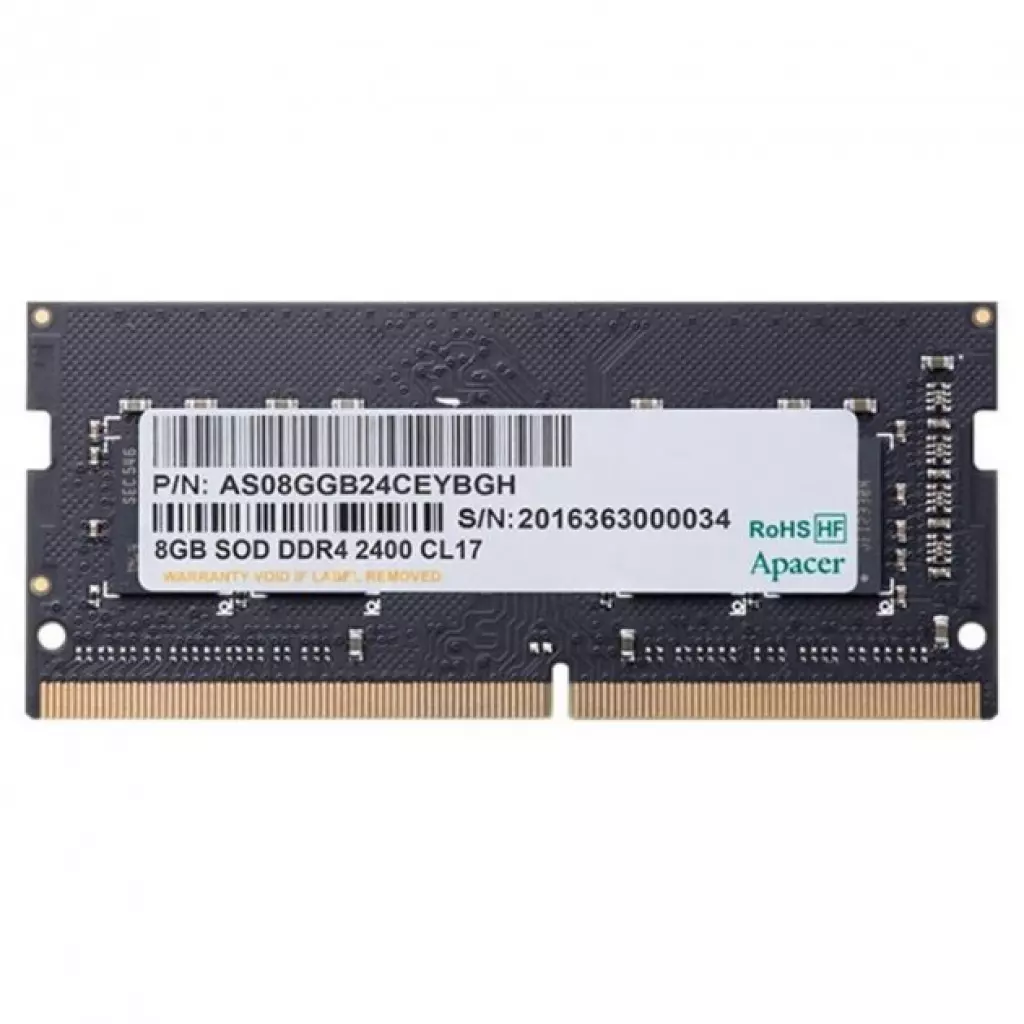Модуль памяти для ноутбука SoDIMM DDR4 8GB 3200 MHz Apacer (AS08GGB32CSYBGH)
