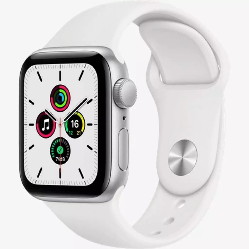 Смарт-часы Apple Watch SE GPS, 40mm Silver Aluminium Case with White Sport Ba (MYDM2GK/A)