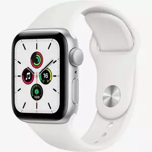 Смарт-часы Apple Watch SE GPS, 40mm Silver Aluminium Case with White Sport Ba (MYDM2GK/A)