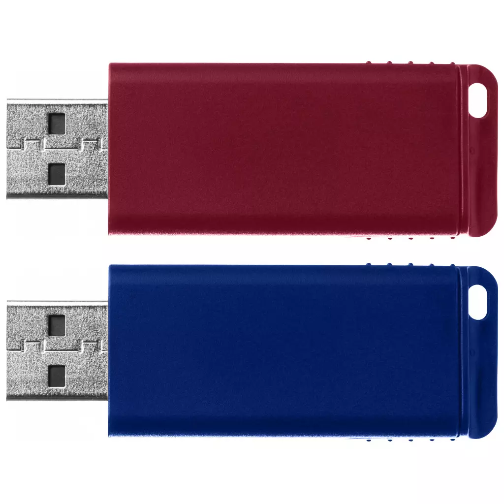 USB флеш накопитель Verbatim 2x32GB Store'n'Go Slider Red/Blue USB 2.0 (49327) - 3 USB флеш накопитель Verbatim 2x32GB Store'n'Go Slider Red/Blue USB 2.0 (49327) - 3