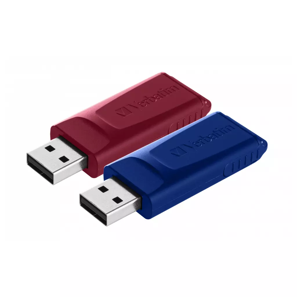 USB флеш накопитель Verbatim 2x32GB Store'n'Go Slider Red/Blue USB 2.0 (49327) - 4 USB флеш накопитель Verbatim 2x32GB Store'n'Go Slider Red/Blue USB 2.0 (49327) - 4
