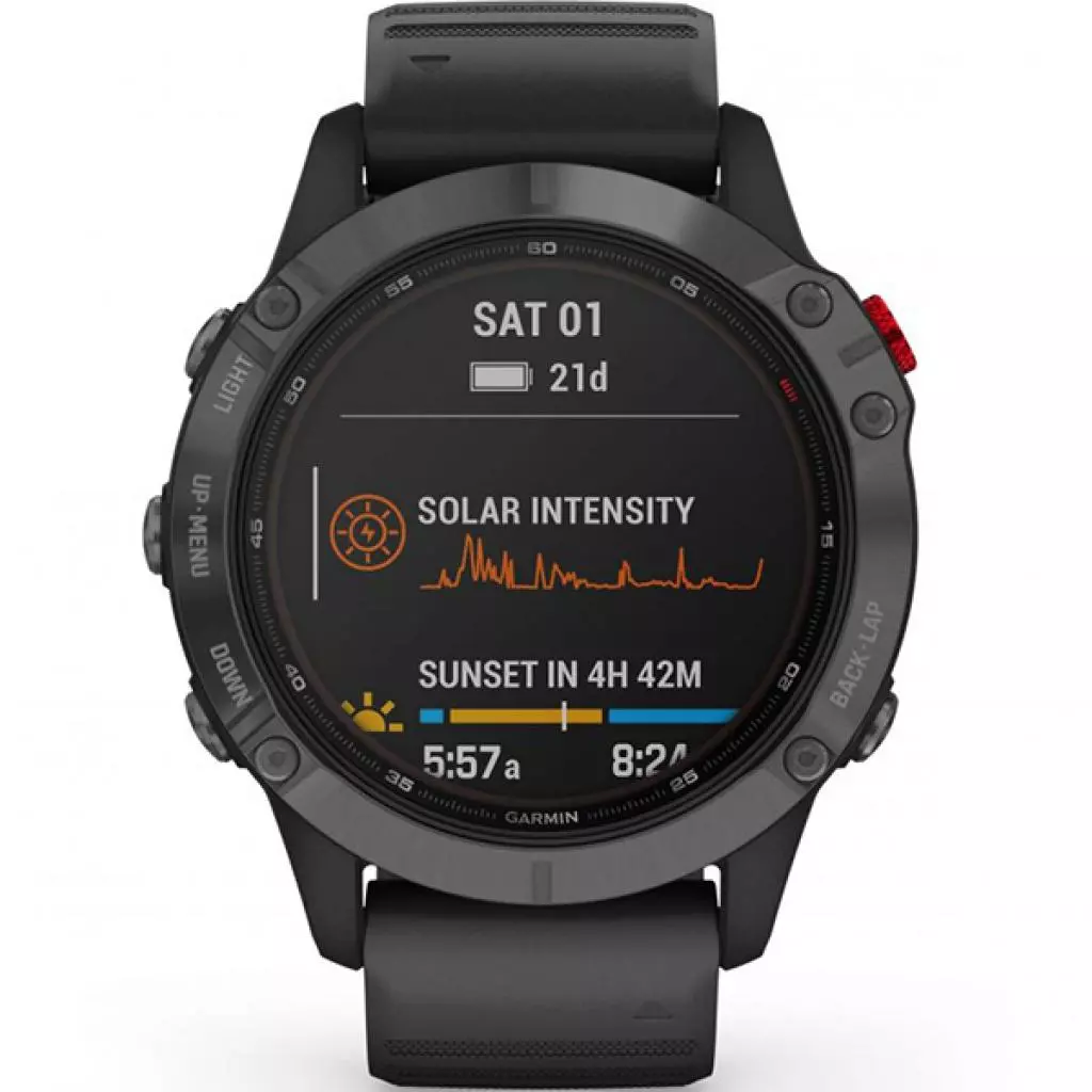 Смарт-часы Garmin fenix 6 Pro Solar, Slate Gray with Black Band (010-02410-15) - 5