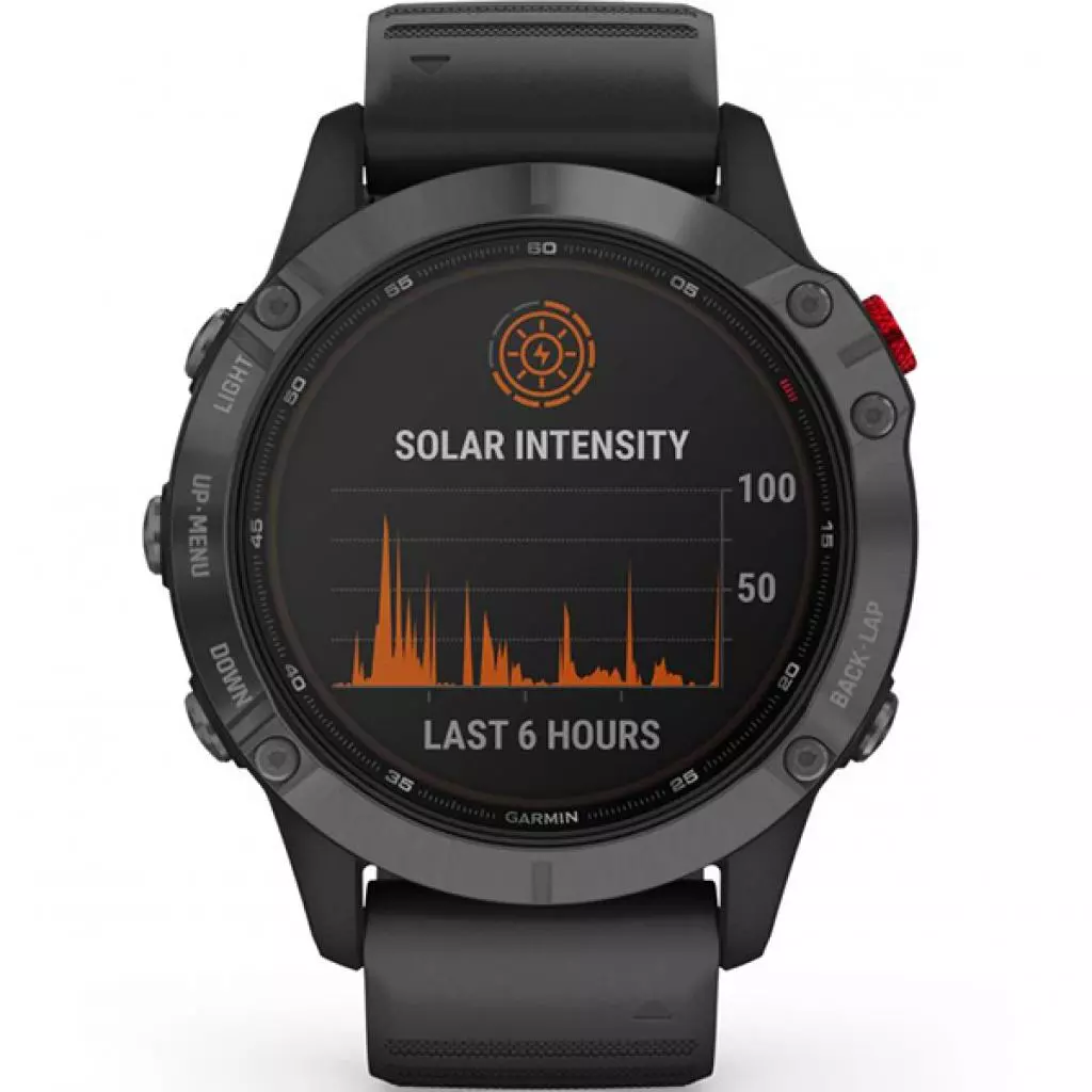Смарт-часы Garmin fenix 6 Pro Solar, Slate Gray with Black Band (010-02410-15) - 6
