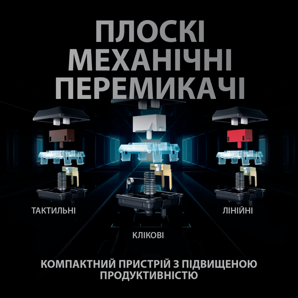 Клавиатура Logitech G915 TKL Lightspeed Wireless RGB Mechanical White (920-009664) - 7 Клавиатура Logitech G915 TKL Lightspeed Wireless RGB Mechanical White (920-009664) - 7