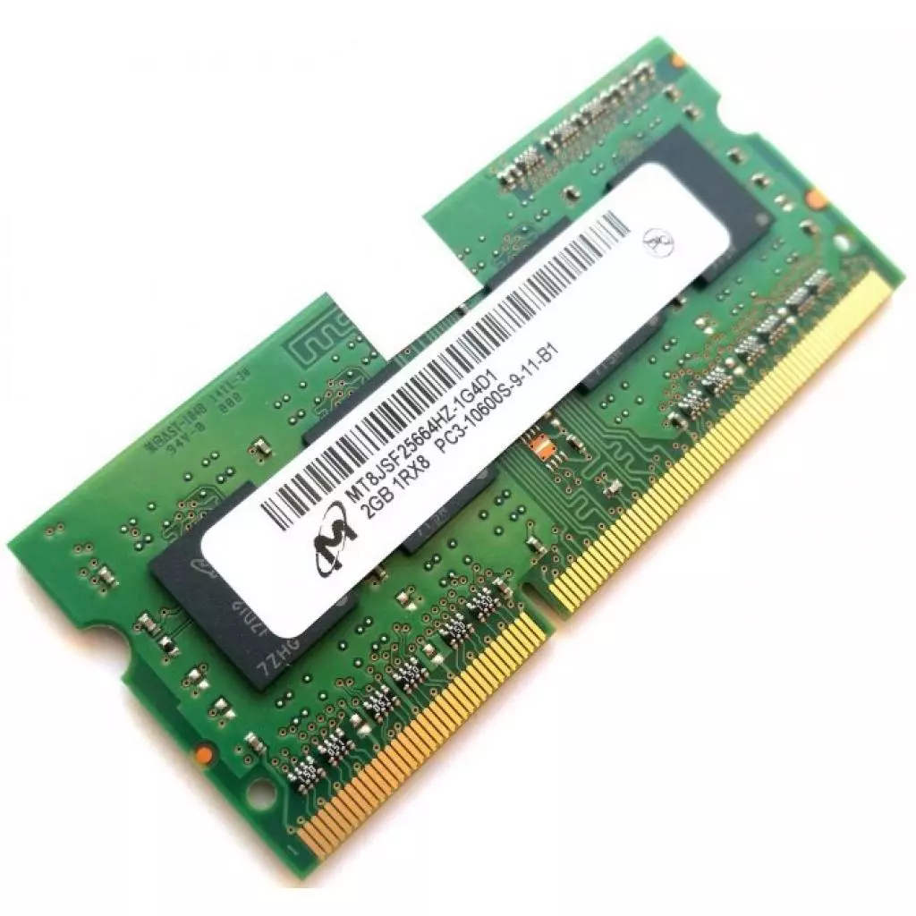 Модуль памяти для ноутбука SoDIMM DDR3 2GB 1333 MHz Micron (MT8JSF25664HZ-1G4D1) - 1 Модуль памяти для ноутбука SoDIMM DDR3 2GB 1333 MHz Micron (MT8JSF25664HZ-1G4D1) - 1