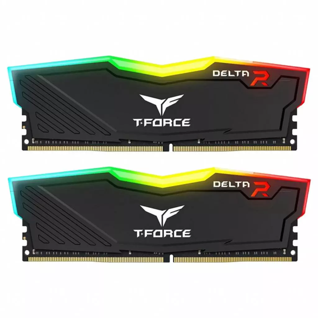 Модуль памяти для компьютера DDR4 8GB (2x4GB) 3000 MHz T-Force Delta Black RGB Team (TF3D48G3000HC16CDC01)