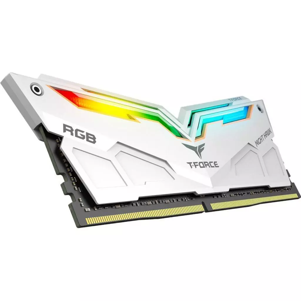 Модуль памяти для компьютера DDR4 16GB (2x8GB) 4000 MHz T-Force Night Hawk White RGB Team (TF2D416G4000HC18EDC01) - 1 Модуль памяти для компьютера DDR4 16GB (2x8GB) 4000 MHz T-Force Night Hawk White RGB Team (TF2D416G4000HC18EDC01) - 1
