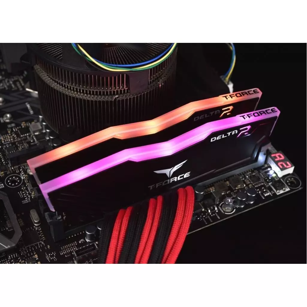 Модуль памяти для компьютера DDR4 32GB (2x16GB) 2400 MHz T-Force Delta Black RGB Team (TF3D432G2400HC15BDC01) - 4 Модуль памяти для компьютера DDR4 32GB (2x16GB) 2400 MHz T-Force Delta Black RGB Team (TF3D432G2400HC15BDC01) - 4