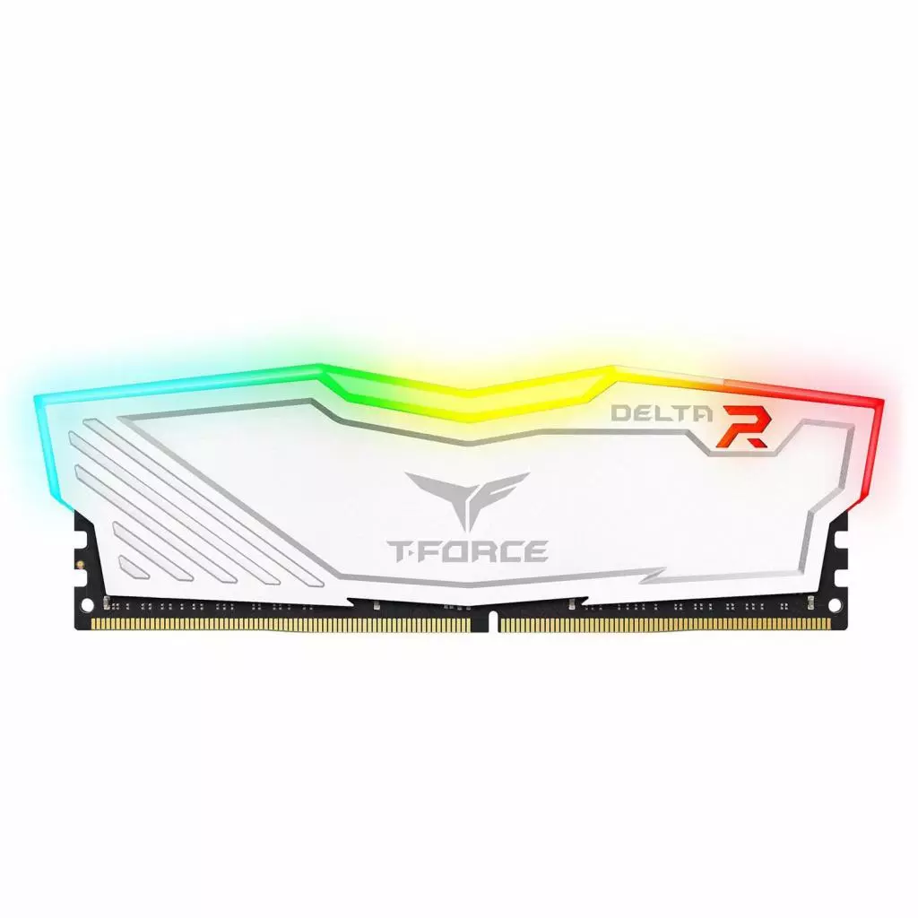 Модуль памяти для компьютера DDR4 4GB 2666 MHz T-Force Delta White RGB Team (TF4D44G2666HC15B01)