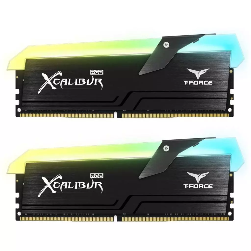 Модуль памяти для компьютера DDR4 16GB (2x8GB) 4000 MHz T-Force Xcalibur RGB Black Team (TF5D416G4000HC18EDC01)