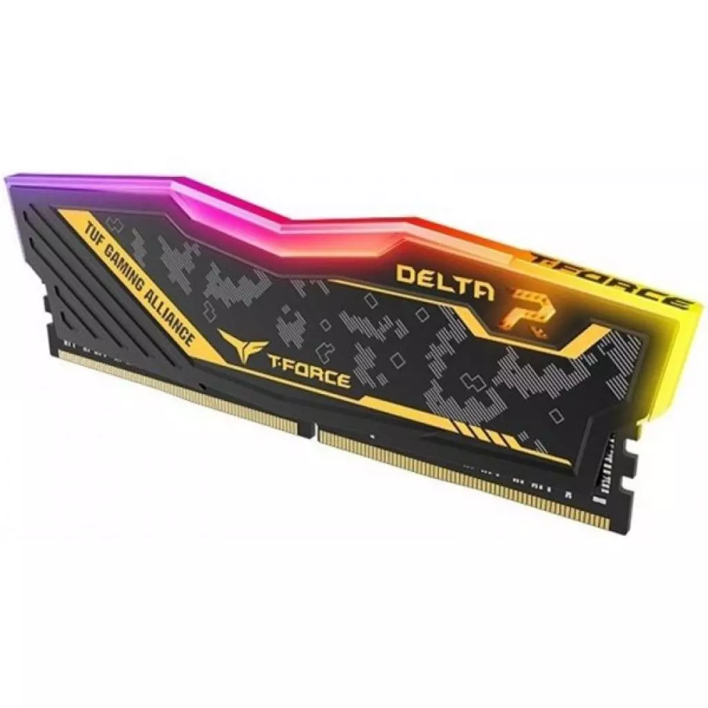 Модуль памяти для компьютера DDR4 8GB 3200 MHz T-Force Delta TUF Gaming RGB Team (TF9D48G3200HC16C01) - 1 Модуль памяти для компьютера DDR4 8GB 3200 MHz T-Force Delta TUF Gaming RGB Team (TF9D48G3200HC16C01) - 1