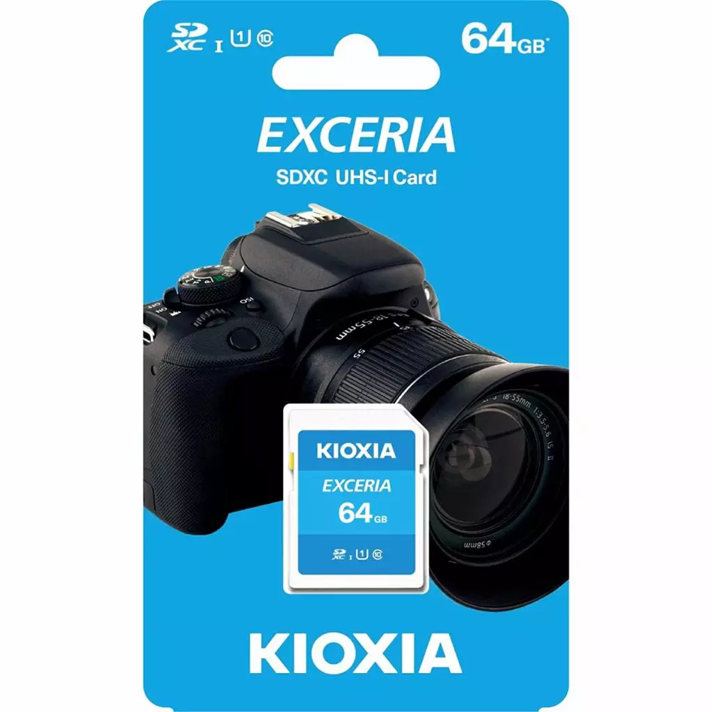 Карта памяти Kioxia 64GB SDHC class 10 UHS-1 Exceria (LNEX1L064GG4) - 1 Карта памяти Kioxia 64GB SDHC class 10 UHS-1 Exceria (LNEX1L064GG4) - 1