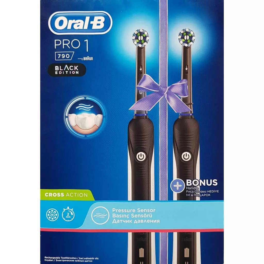 Электрическая зубная щетка Oral-B PRO 790 Cross Action (2 шт.) - 1 Электрическая зубная щетка Oral-B PRO 790 Cross Action (2 шт.) - 1