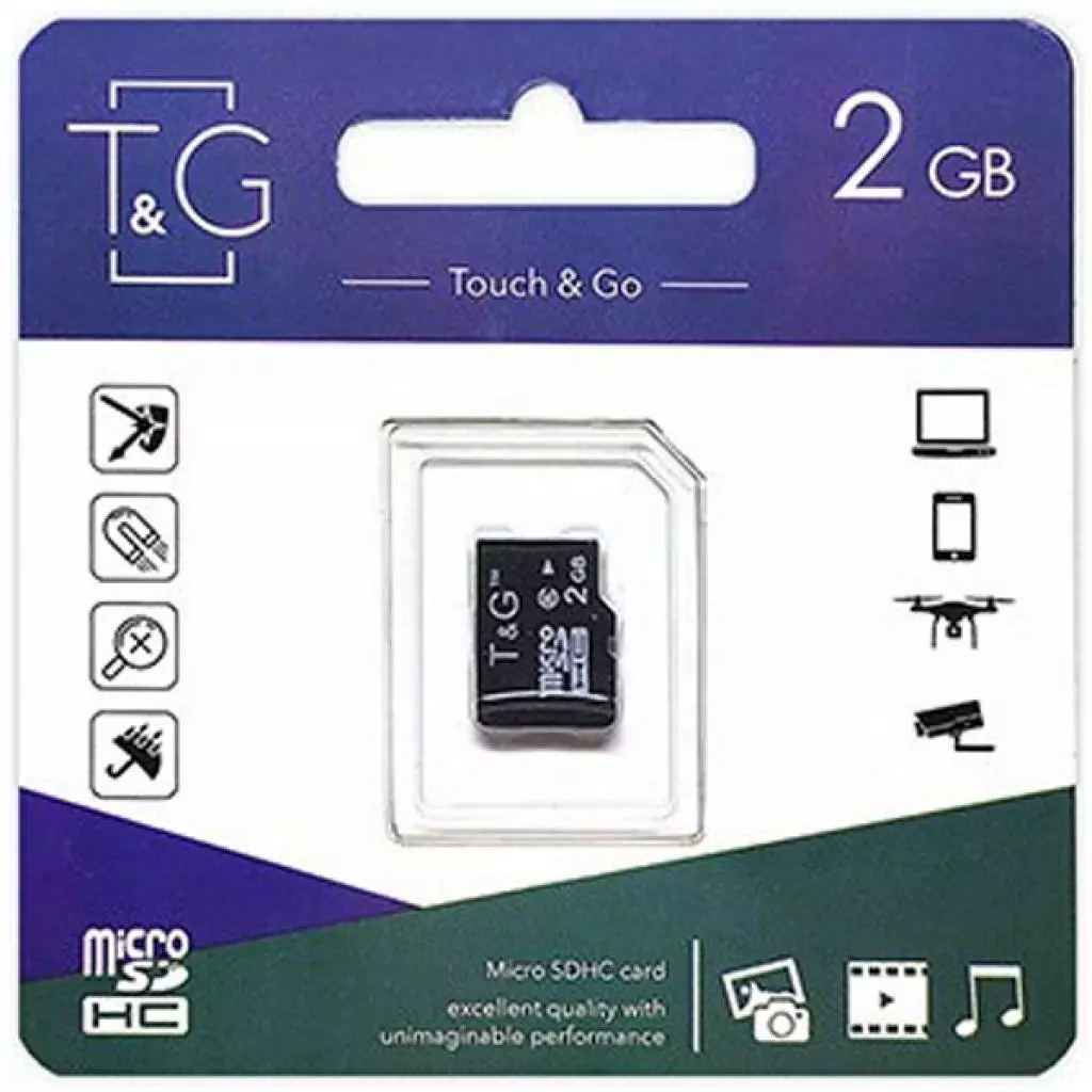 Карта памяти T&G 2GB microSDHC class 4 (TG-2GBSD-00)