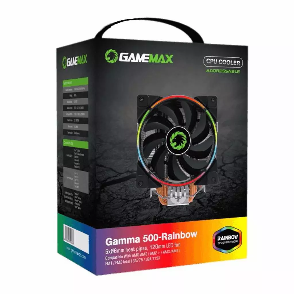 Кулер для процессора Gamemax GAMMA 500 Rainbow - 8 Кулер для процессора Gamemax GAMMA 500 Rainbow - 8