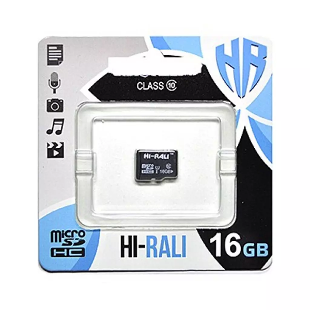 Карта памяти Hi-Rali 16GB microSDHC class 4 (HI-16GBSDCL4-00)