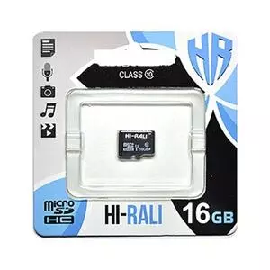 Карта памяти Hi-Rali 16GB microSDHC class 4 (HI-16GBSDCL4-00)