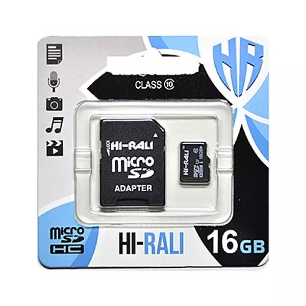 Карта памяти Hi-Rali 16GB microSDHC class 4 (HI-16GBSDCL4-01)
