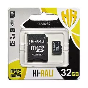 Карта памяти Hi-Rali 32GB microSDHC class 10 (HI-32GBSDCL10-01)