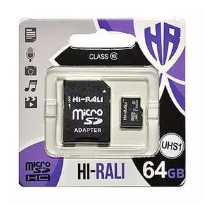 Карта памяти Hi-Rali 64GB microSDXC class 10 UHS-I (HI-64GBSDCL10-01)