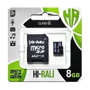 Карта памяти Hi-Rali 8GB microSDHC class 10 UHS-I (HI-8GBSD10U1-01)