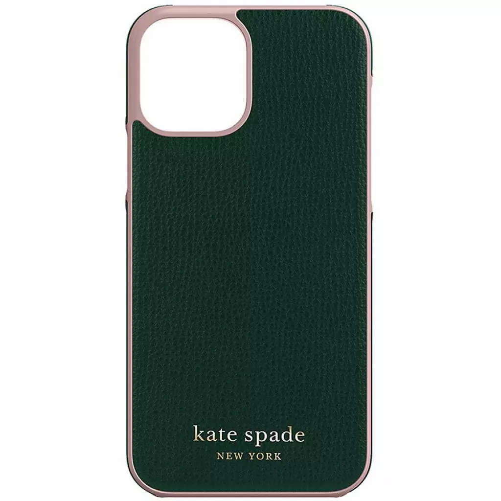 Чехол для моб. телефона Kate Spade New York Wrap Case for iPhone 12 Pro - Deep Evergreen/Rococo (KSIPH-165-GRPNK)