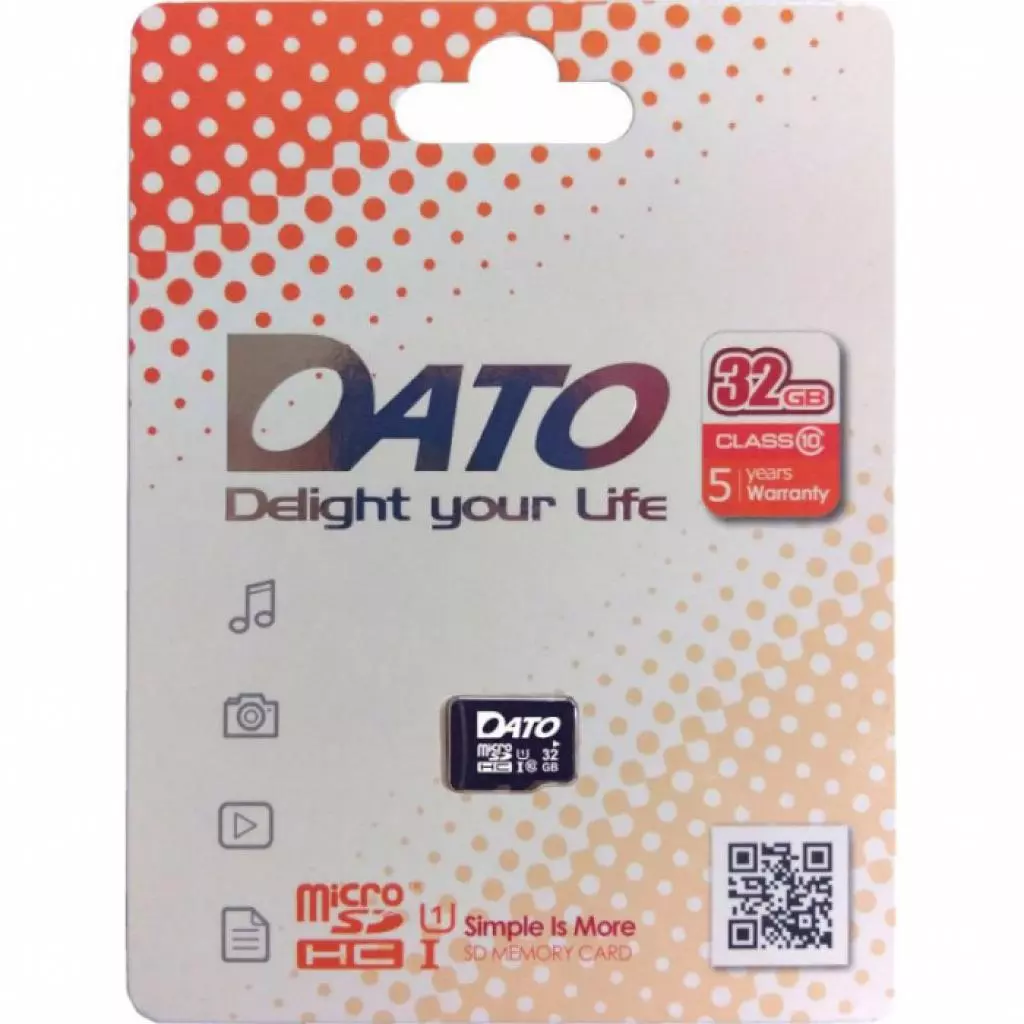 Карта памяти Dato 32GB microSD class 10 UHS-I (DTTF032GUIC10) - 1 Карта памяти Dato 32GB microSD class 10 UHS-I (DTTF032GUIC10) - 1