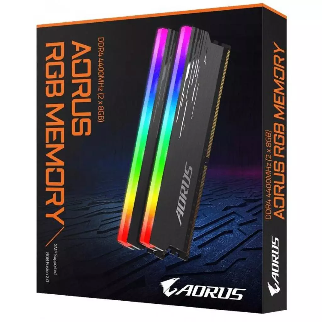 Модуль памяти для компьютера DDR4 16GB (2x8GB) 4400 MHz RGB Fusion GIGABYTE (GP-ARS16G44) - 3 Модуль памяти для компьютера DDR4 16GB (2x8GB) 4400 MHz RGB Fusion GIGABYTE (GP-ARS16G44) - 3