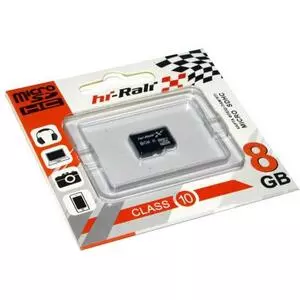 Карта памяти Hi-Rali 8GB microSD class10 (HI-8GBSDCL10-00)