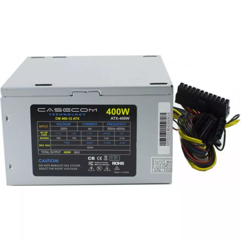 Блок питания Casecom 400W (CM 400-12 ATX) - 1 Блок питания Casecom 400W (CM 400-12 ATX) - 1