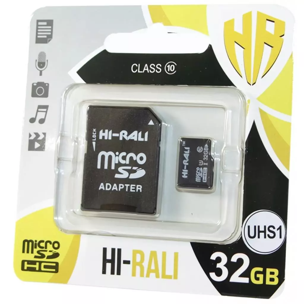Карта памяти Hi-Rali 32GB microSDHC class 10 UHS-I (HI-32GBSD10U1-01)