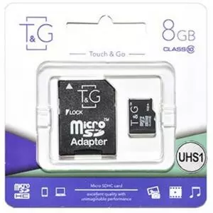 Карта памяти T&G 8GB microSDHC class 10 UHS-I (TG-8GBSD10U1-01)