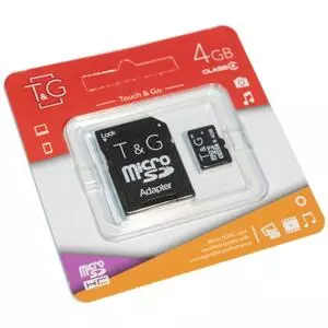 Карта памяти T&G 4GB microSDHC class 4 (TG-4GBSDCL4-01)