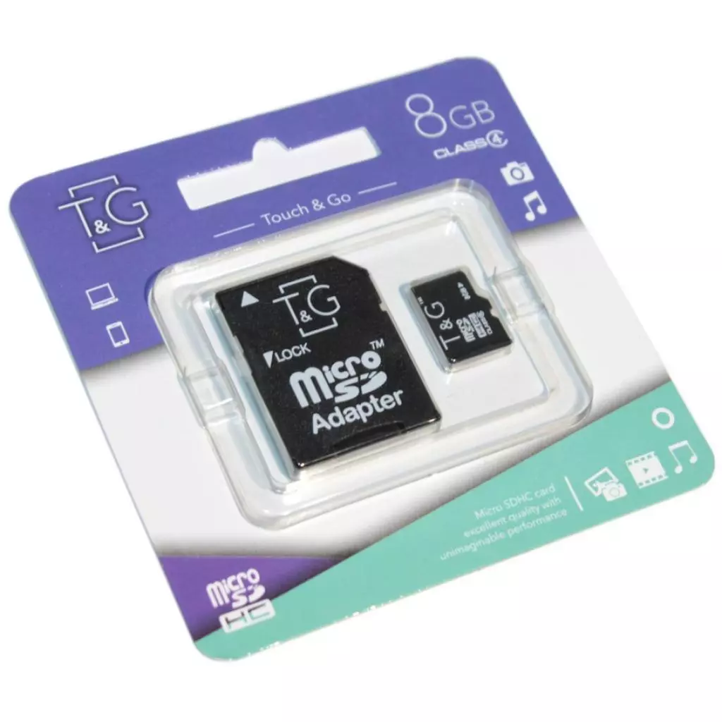Карта памяти T&G 8GB microSDHC class 4 (TG-8GBSDCL4-01)