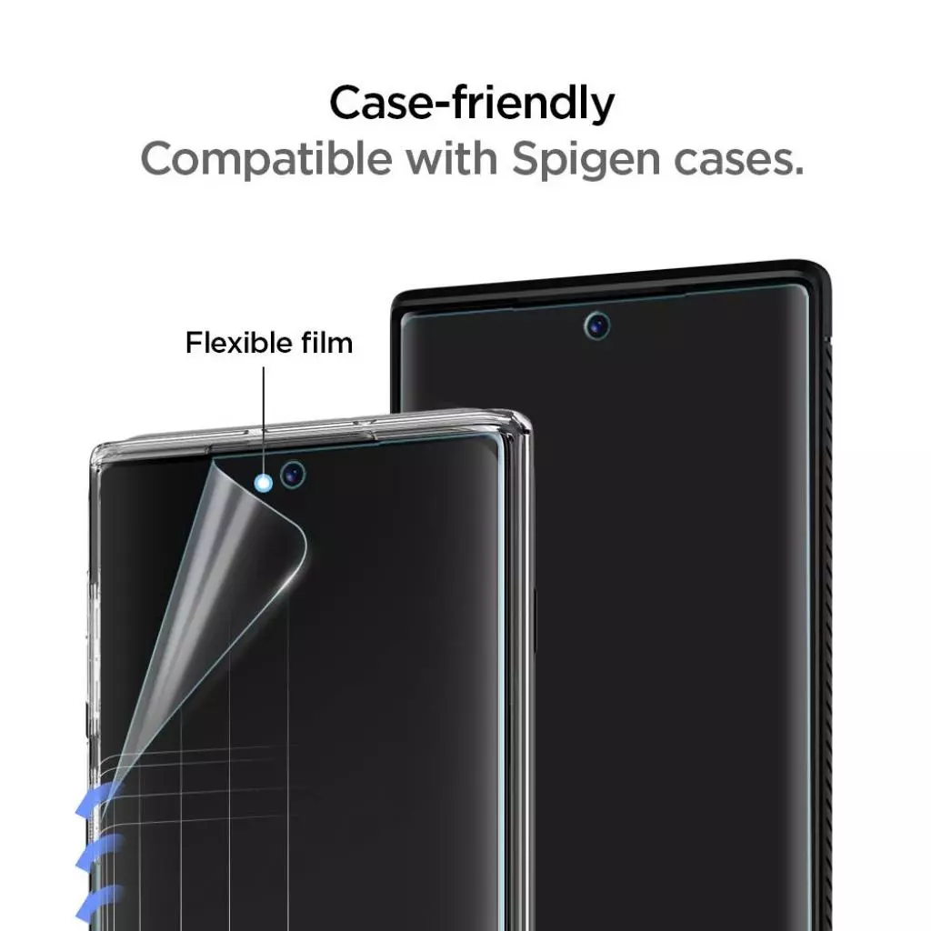 Пленка защитная Spigen Galaxy Note 10+ Neo Flex, HD (2 pack) (627FL27294) - 3 Пленка защитная Spigen Galaxy Note 10+ Neo Flex, HD (2 pack) (627FL27294) - 3