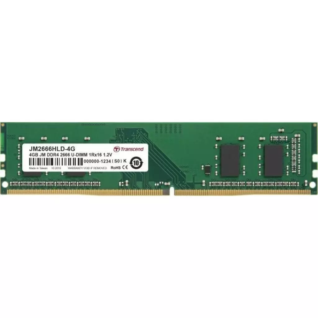 Модуль памяти для компьютера DDR4 4GB 2666 MHz Transcend (JM2666HLD-4G)