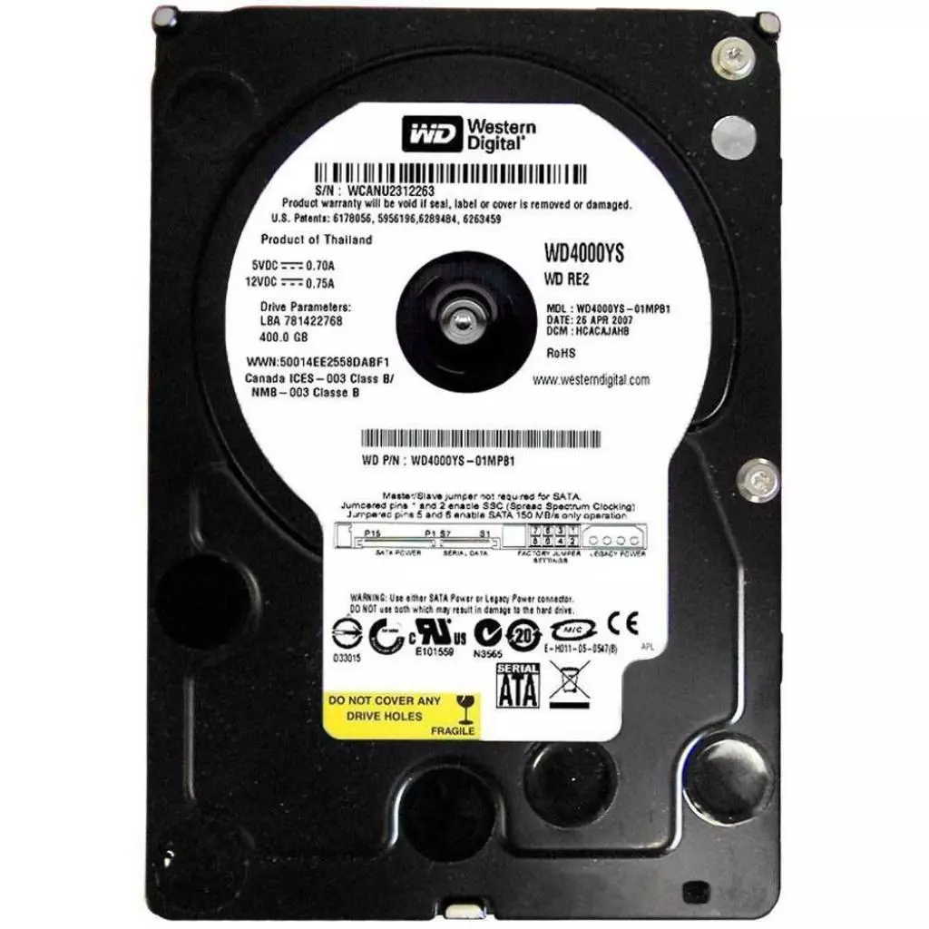 Жесткий диск 3.5"  400Gb WD (# WD4000YS #)