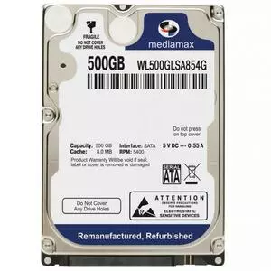 Жесткий диск для ноутбука 2.5" 500GB Mediamax (# WL500GLSA854G #)