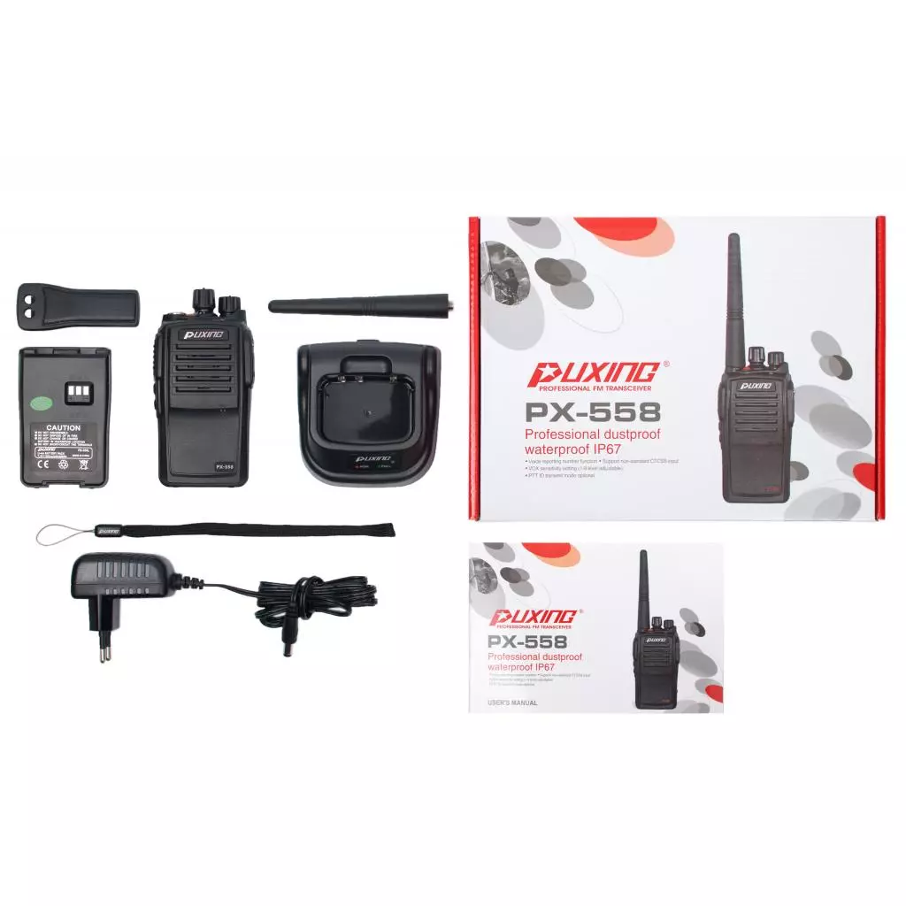 Портативная рация Puxing PX-558 (136-174MHz) IP67 1600 mAh LiIon (PX-558_VHF 1600 mAh) - 5 Портативная рация Puxing PX-558 (136-174MHz) IP67 1600 mAh LiIon (PX-558_VHF 1600 mAh) - 5