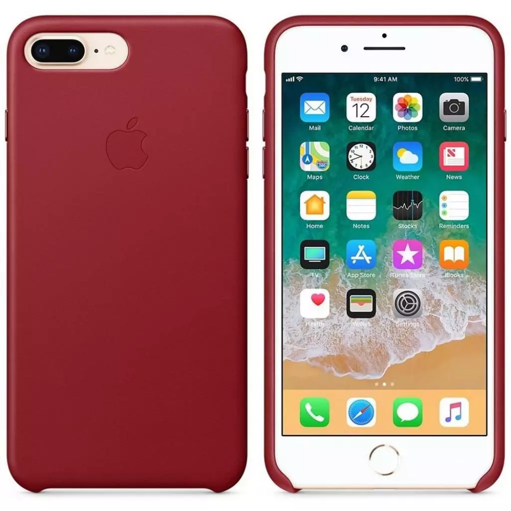 Чехол для моб. телефона Apple iPhone 8 Plus / 7 Plus Leather Case - (PRODUCT)RED (MQHN2ZM/A) - 1
