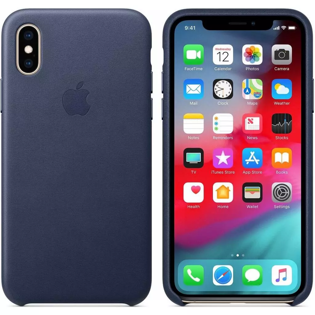Чехол для моб. телефона Apple iPhone XS Leather Case - Midnight Blue, Model (MRWN2ZM/A) - 1 Чехол для моб. телефона Apple iPhone XS Leather Case - Midnight Blue, Model (MRWN2ZM/A) - 1