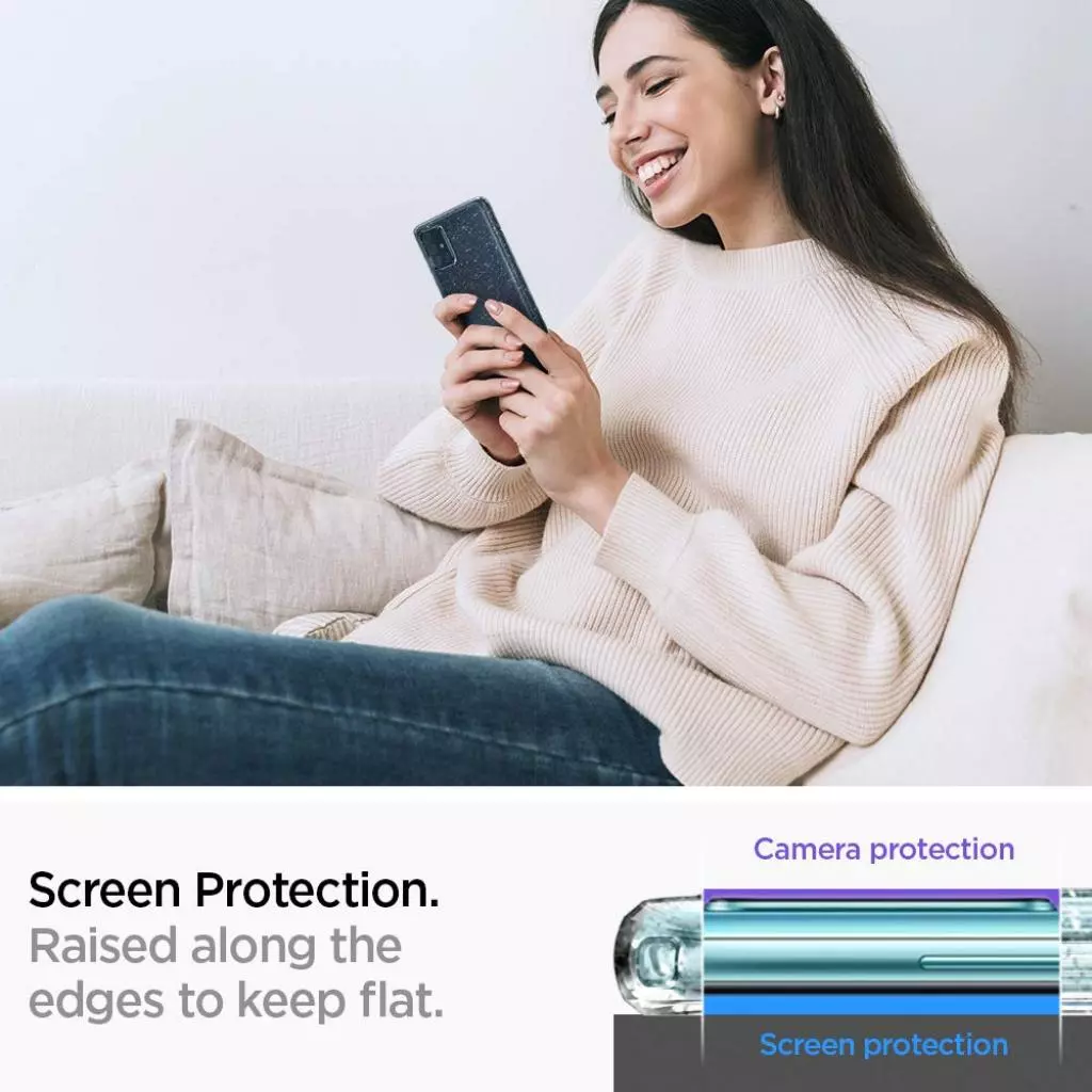 Чехол для моб. телефона Spigen Galaxy A71 Liquid Crystal Glitter, Crystal Quartz (ACS00935) - 5 Чехол для моб. телефона Spigen Galaxy A71 Liquid Crystal Glitter, Crystal Quartz (ACS00935) - 5